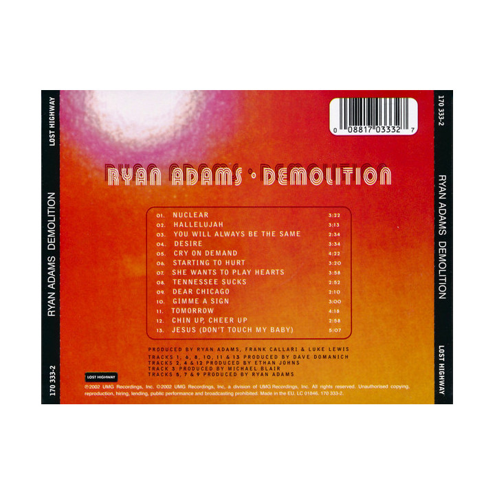 RYAN ADAMS - DEMOLITION - 1CD