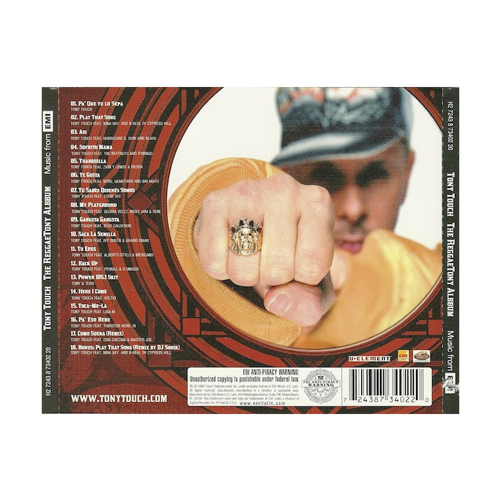 TOUCH TONY - THE REGGAE TONY ALBUM - 1CD