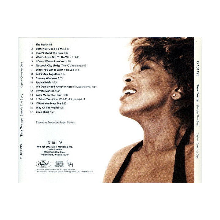 TURNER, TINA  - SIMPLY THE BEST '94 (CDV) - 1CD