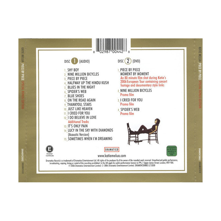 MELUA KATIE - PIECE BY PIECE CD+DVD - 1CD