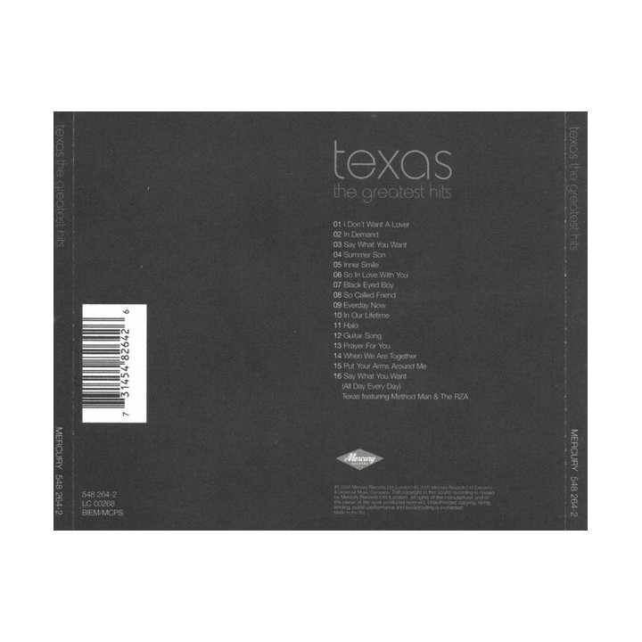 TEXAS - GREATEST HITS - 1CD