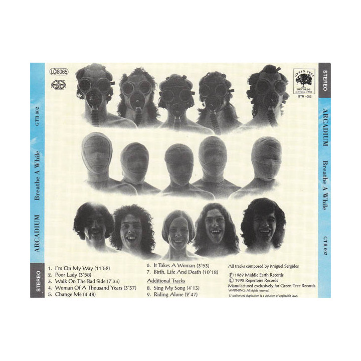 ARCADIUM - BREATHE AWHILE - 1CD