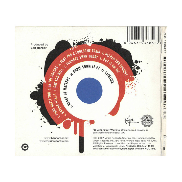 BEN HARPER & THE INNOCENT CRIMINALS - LIFELINE - NORMAL - 1CD