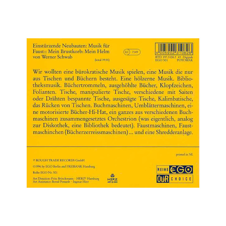 EINSTURZENDE NEUBAUTEN - CD - BERLIN BABYLON - 1CD