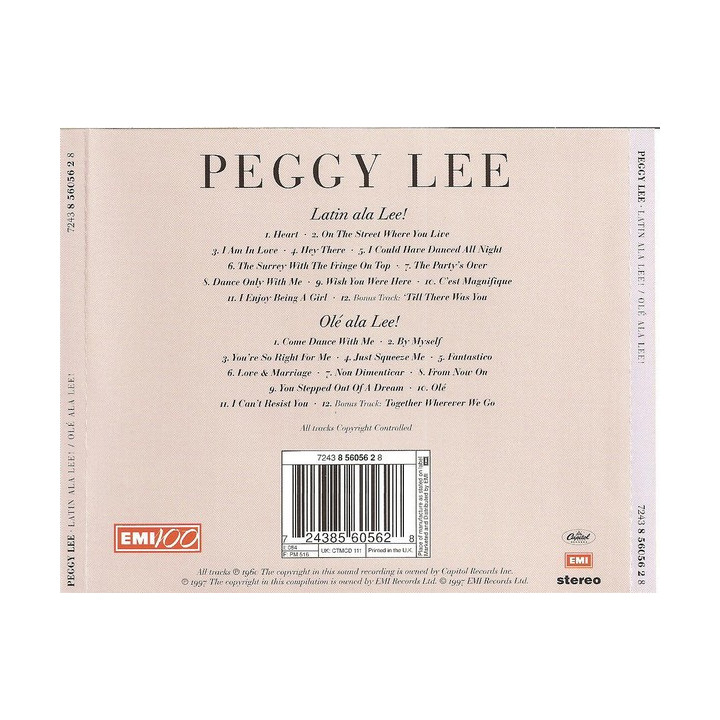 LEE PEGGY - THE MAN I LOVE - IF YOU GO - 1CD