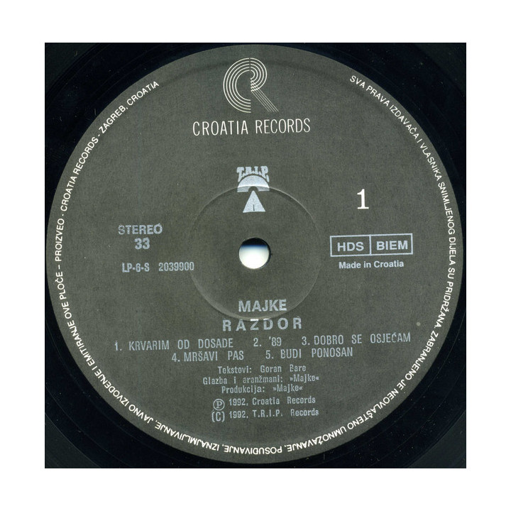 Majke – Razdor - 1LP