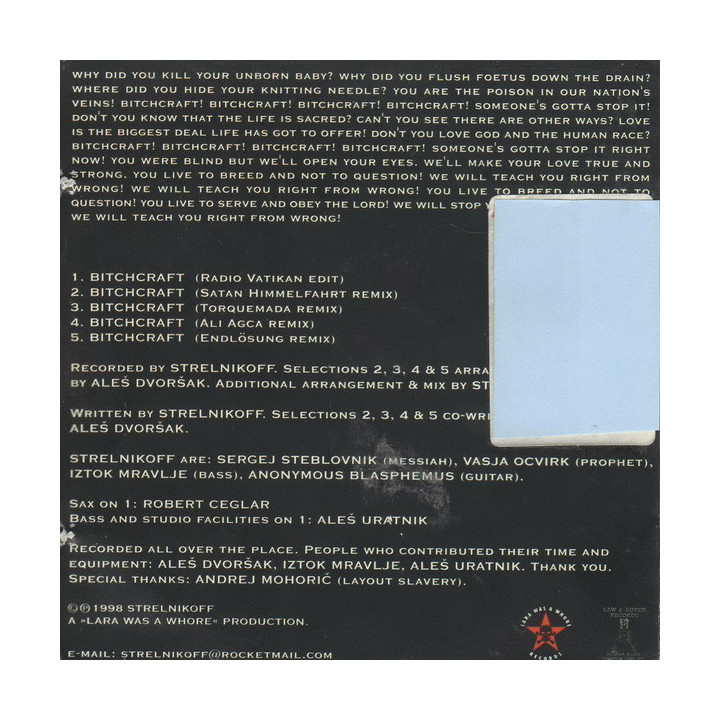 STRELNIKOFF – BITCHCRAFT - 1CD