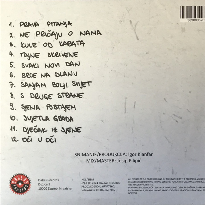 KRAJ PROGRAMA – NE PRIČAJU O NAMA - 1CD