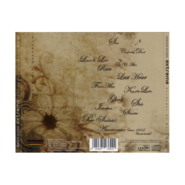 EXTREME - SAUDADES DE ROCK - 1CD