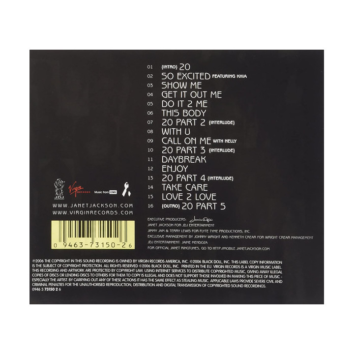 JACKSON JANET - 20 Y.O. - 1CD
