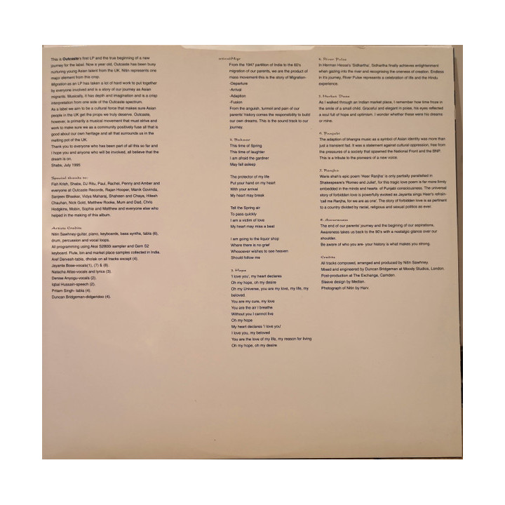 Nitin Sawhney – Migration - 1LP 1995