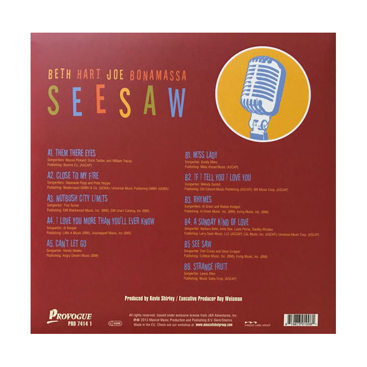 Beth Hart & Joe Bonamassa – Seesaw - 1LP