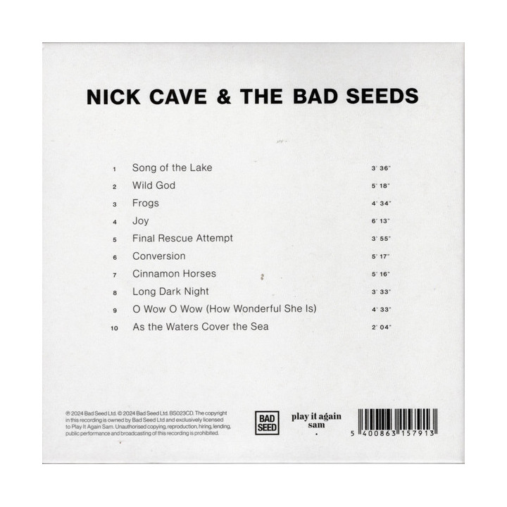 Nick Cave & The Bad Seeds – Wild God - 1CD