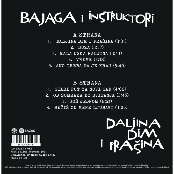Bajaga I Instruktori – Daljina Dim I Prašina - 1LP
