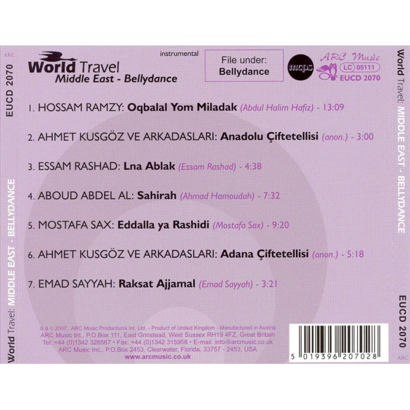 VA-WOLRD TRAVEL MIDDLE EAST:BELLYDANCE - WORLD TRAVEL MIDDLE EAST: BELLYDANCE - 1CD