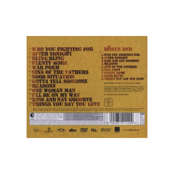 UB40 - WHO YOU FIGHTING FOR? - 1CD/DVD
