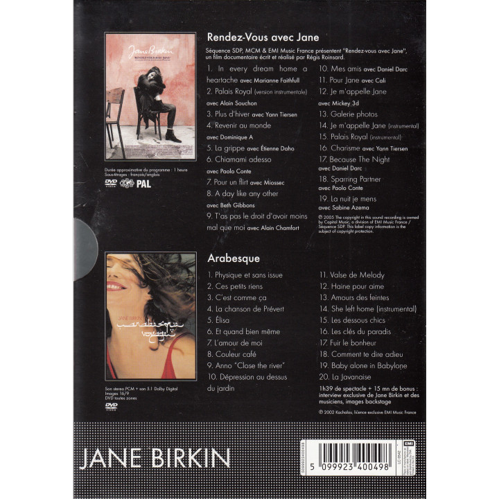 JANE BIRKIN - RENDEZ-VOUS AVEC JANE/ARABESQUE
