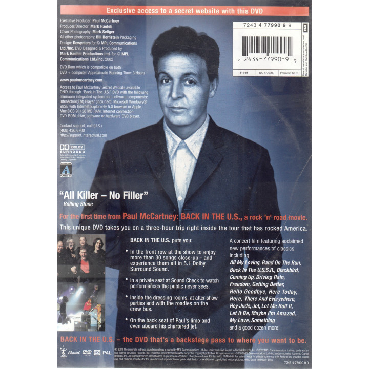 PAUL - BACK IN THE U.S. CONCERT FILM