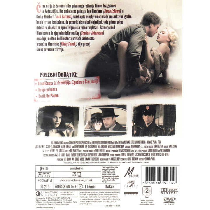 ČRNA DALIJA - FILM DVD