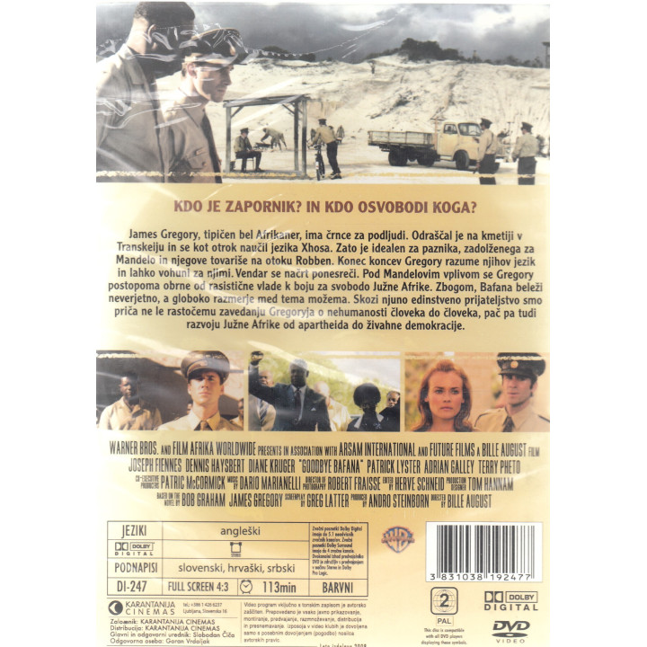 ZBOGOM BAFANA - FILM DVD