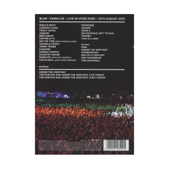 BLUR - PARKLIVE - LIVE IN CONCERT
