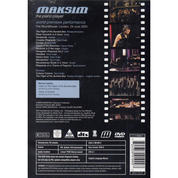 MAKSIM MRVICA - THE PIANO PLAYER-WORLD PREMIER