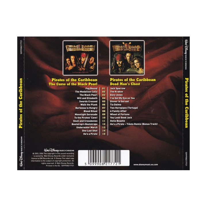 VARIOUS ARTISTS PIRATES OF THE CARIBBEAN - CURSE OF THE BLACK PEARL/  DEAD MAN'S CH