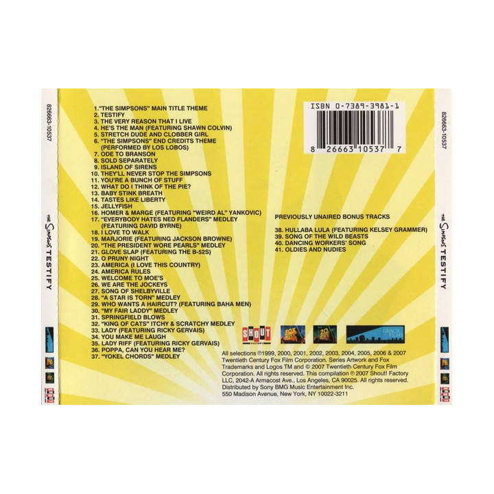 VARIOUS ARTISTS - THE SIMPSONS - TESTIFY - A WHOLE LOT MOR