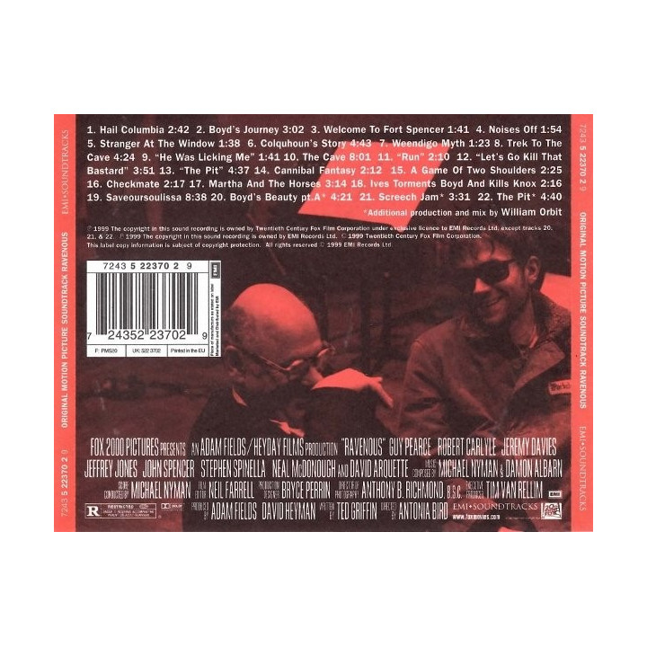 OST-RAVENOUS - RAVENOUS-MUSIC BY M.NYMAN