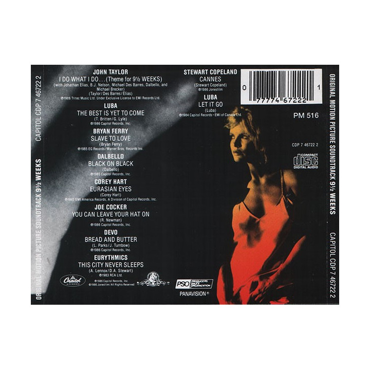 OST/VARIOUS - 9 1/2 WEEKS