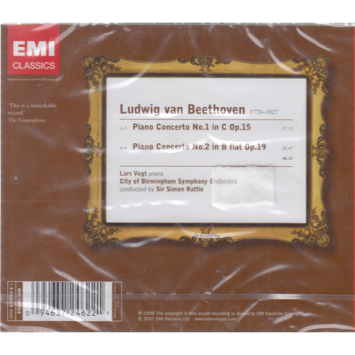 BEETHOVEN - PIANO CONC. 1 & 2 - 1CD
