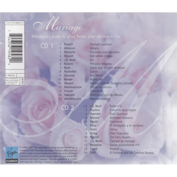MARIAGE                  B2990 - LES MUSIQUES... - 1CD