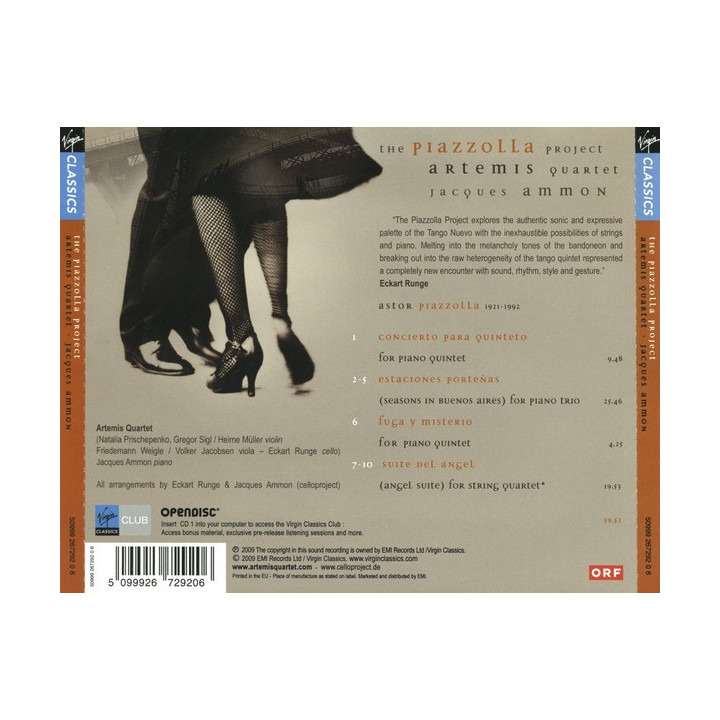 ARTEMIS QUARTET - THE PIAZZOLLA PROJECT - 1CD