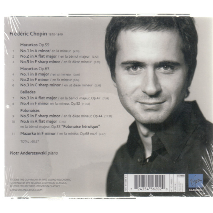 ANDERSZEWSKI PIOTR       C1391 - CHOPIN:BALLADES,MAZURKAS... - 1CD