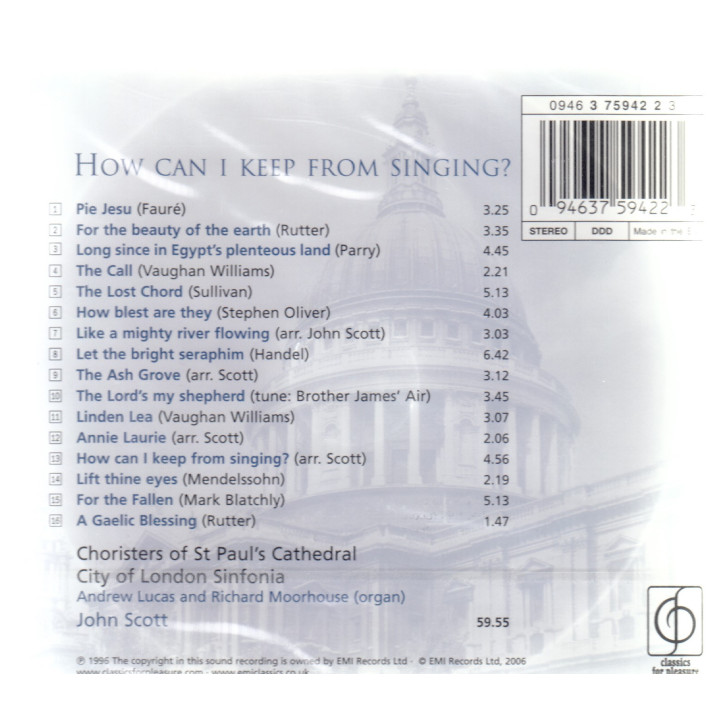 SCOTT JOHN               C1053 - HOW CAN I KEEP FROM SINGING - 1CD