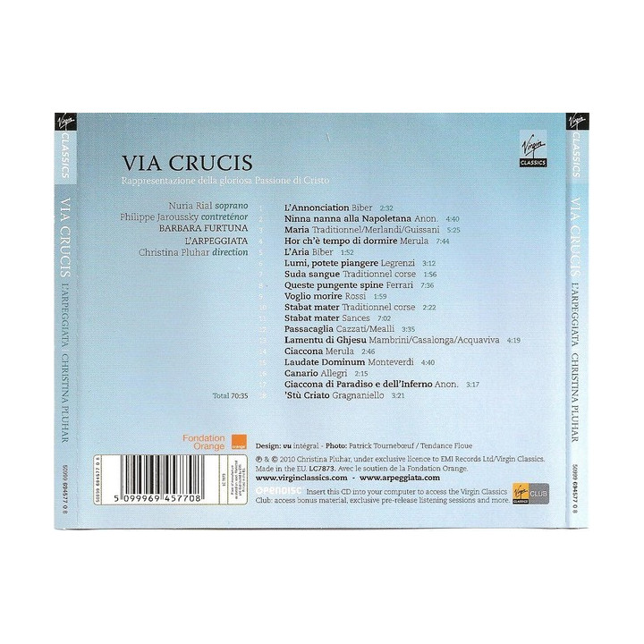 PLUHAR CHRISTINA - VIA CRUCIS - L' ARPEGGIATA - 1CD