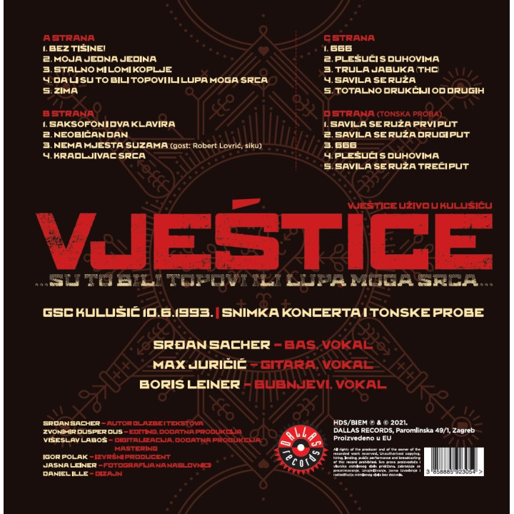 VJEŠTICE ... SU TO BILI TOPOVI ILI LUPA MOG SRCA - 2LP