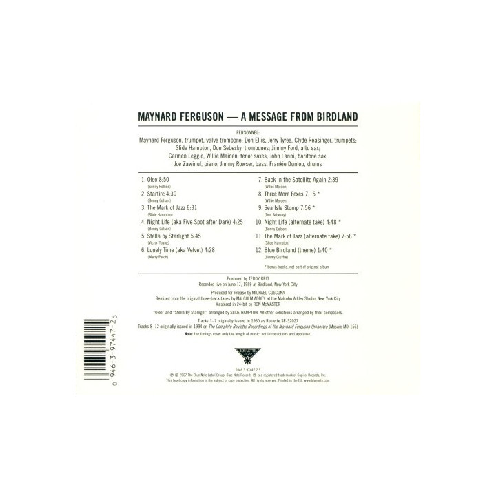 FERGUSON MAYNARD - A MESSAGE FROM BIRDLAND