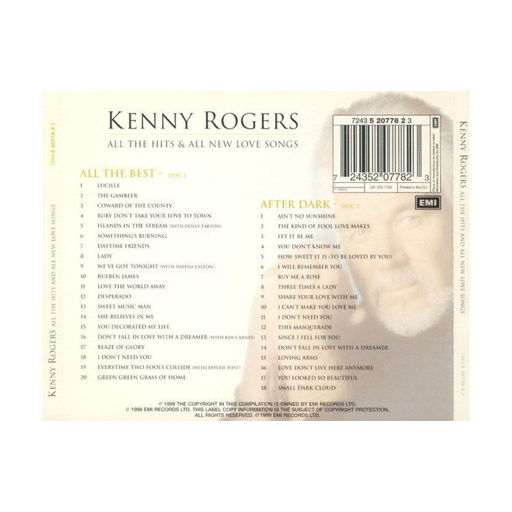ROGERS,KENNY  - ALL THE HITS&ALL NEW LOVE SONG - 2CD