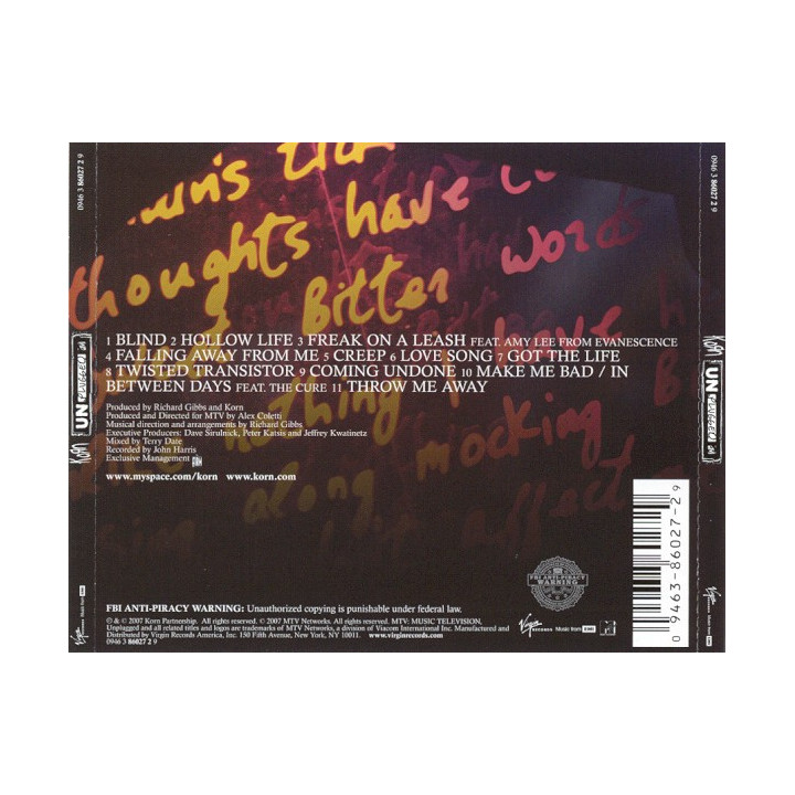 KORN - UNPLUGGED - 1CD