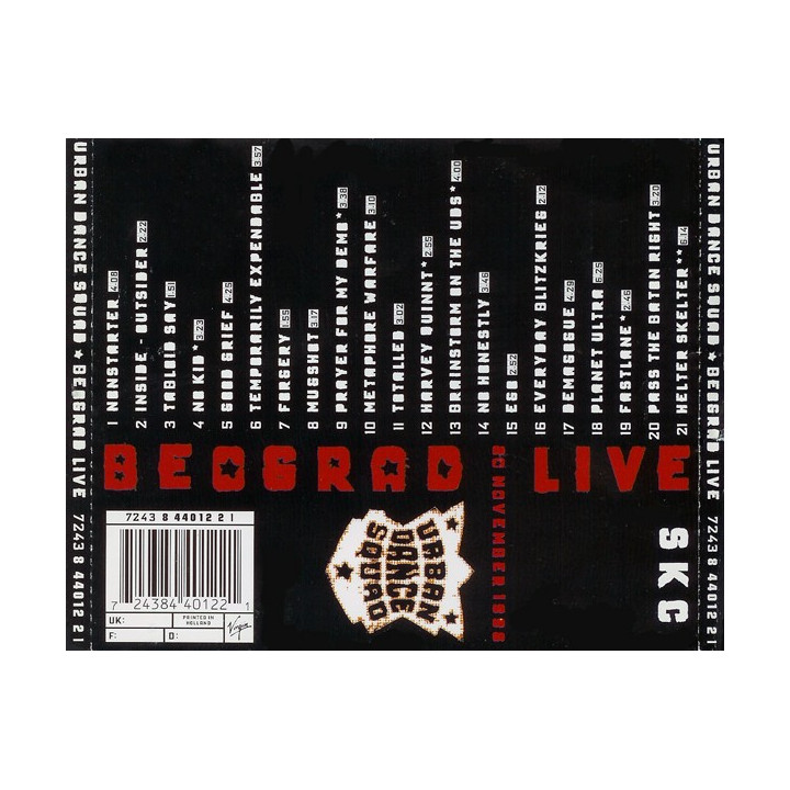 URBAN DANCE SQUAD - BEOGRAD LIVE - 1CD
