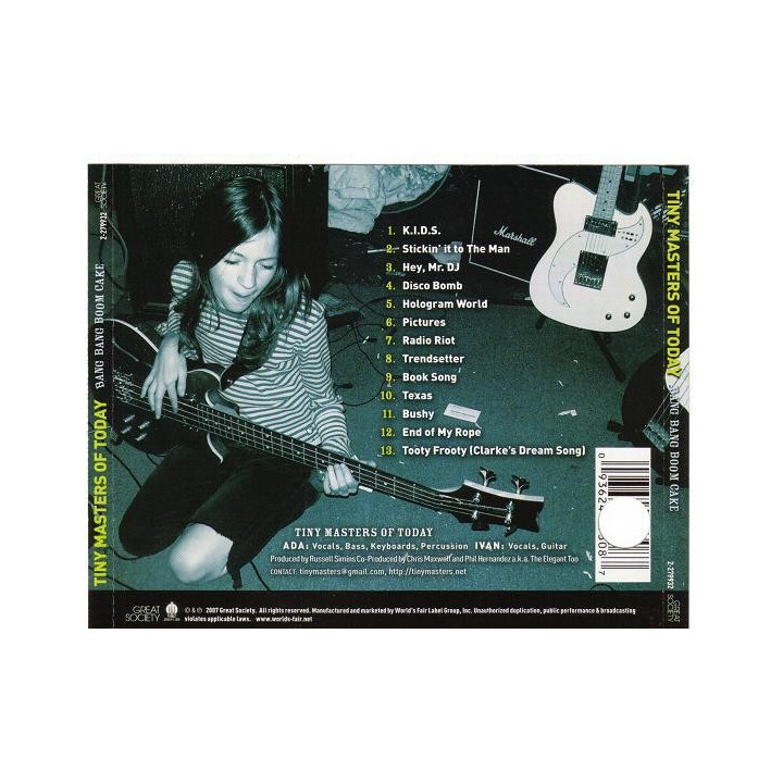 TINY MASTERS OF TODAY - BANG BANG BOOM CAKE - 1CD