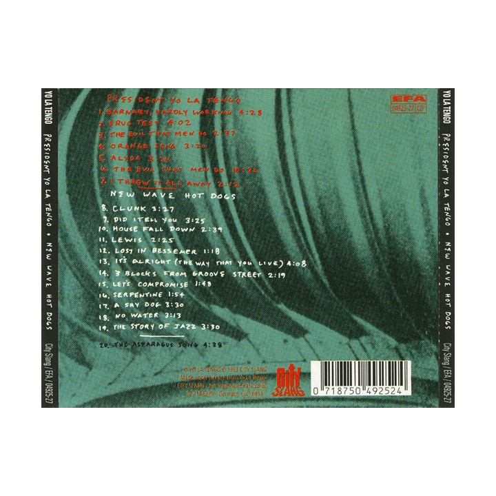 PRESIDENT YO LA TENGO - NEW WAVE HOT DOGS - 1CD