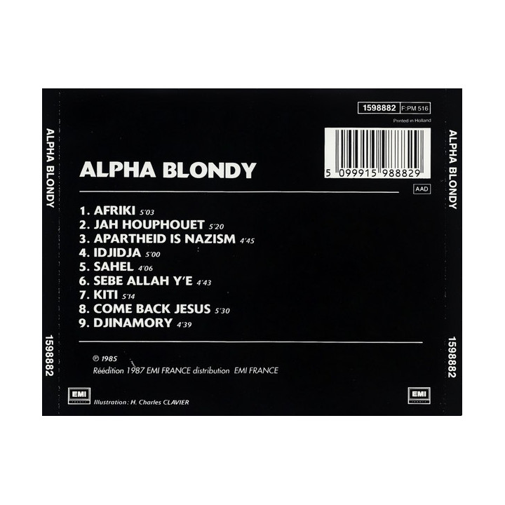 ALPHA BLONDY - APARTHEID IS NAZISM - 1CD