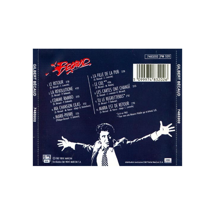 BECAUD GILBERT   - GILBERT BECAUD - 1CD