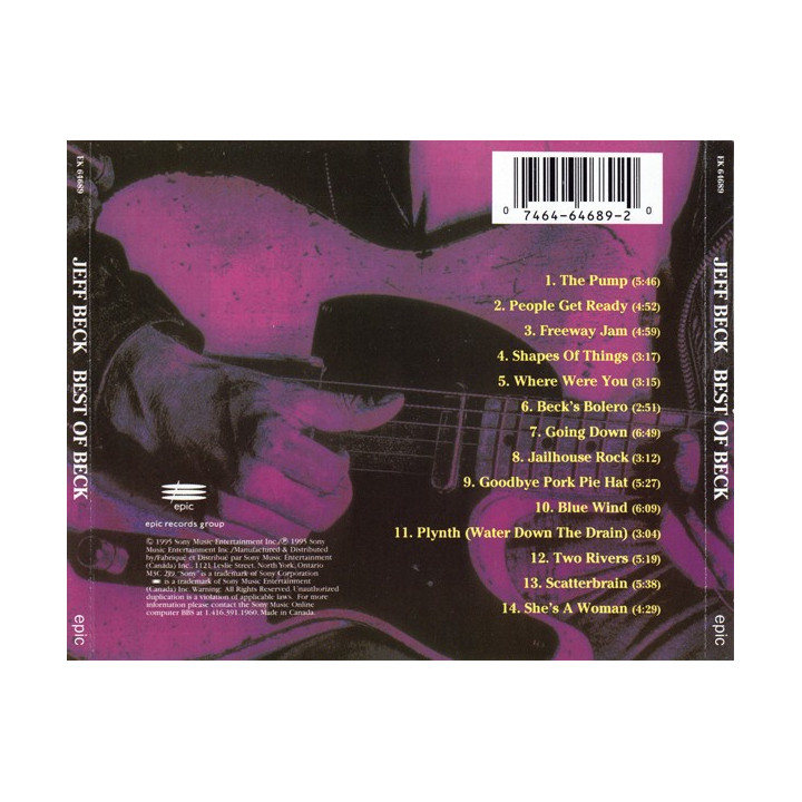 BECK JEFF/CD - BEST OF - 1CD