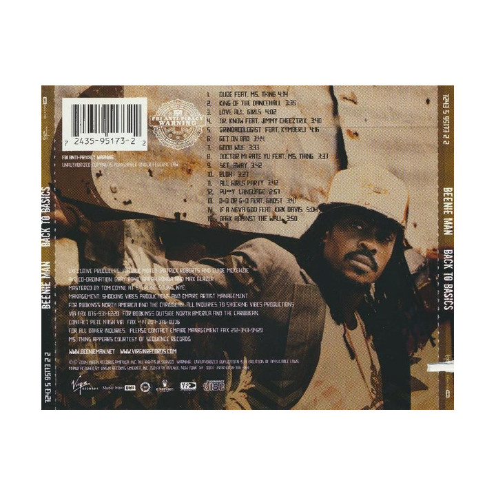 BEENIE MAN  - BACK TO BASICS (cp) - 1CD