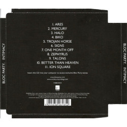 BLOC PARTY - INTIMACY - 1CD