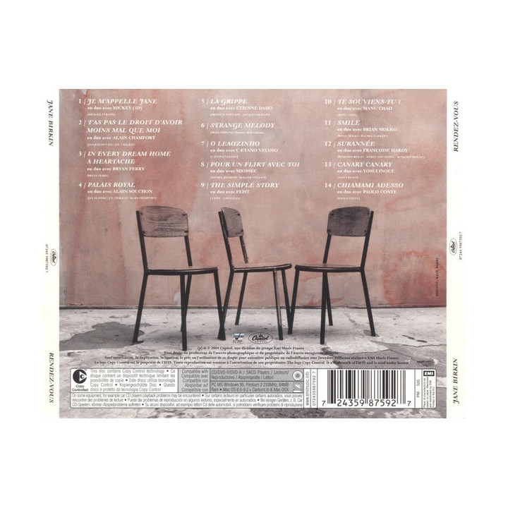BIRKIN JANE - RENDEZ-VOUS/ARABESQUE - 2CD