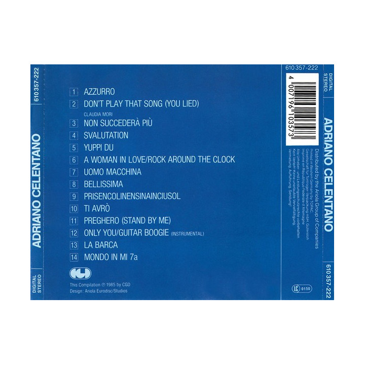 CELENTANO ADRIANO - ADRIANO CELENTANO - 1CD